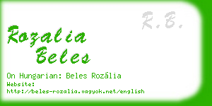 rozalia beles business card